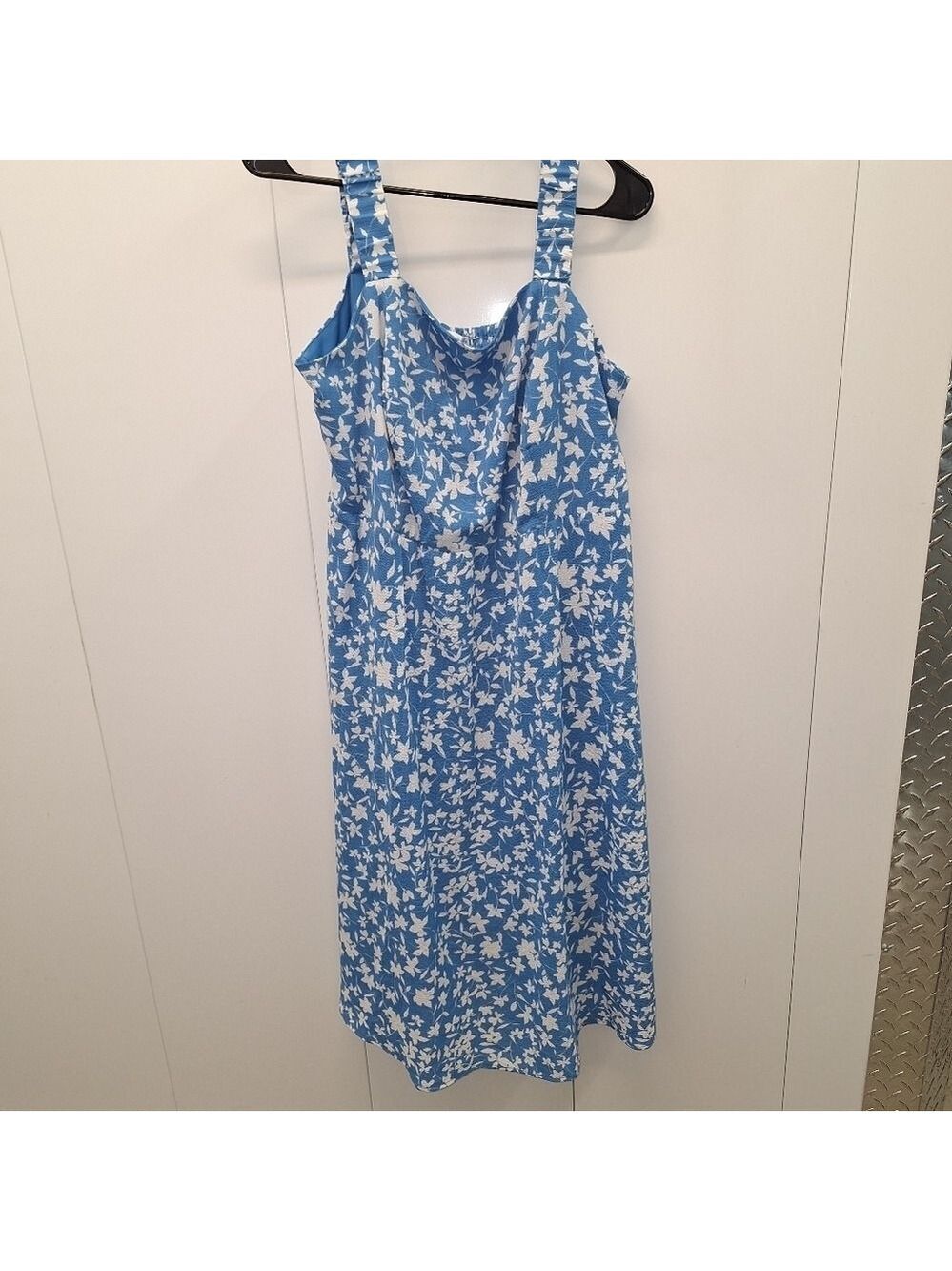 Sandra Darren Blue White Sun Dress Size 1X